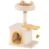 CostwayArbre à Chat pour Chatons Tour pour Chats avec Perchoir en Pelu...