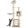 CostwayArbre à Chat 185 CM en Contreplaqué Massif avec Condo Perchoir ...