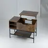 CostwayTable Basse à Plateau Relevable avec Compartiment Caché Table e...