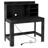 CostwayBureau d'Ordinateur avec Bibliothèque Bureau d'Étude avec Prise...