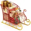 CostwayPanier Traîneau du Père Noël en Métal Traîneau de Rangement à 2...