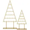 CostwayLot de 2 Porte-Cartes Support Photo en Forme d'Arbre de Noël av...