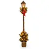 CostwayLampadaire de Noël Pré-éclairé de 187 cm avec Lumières Led Verd...