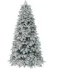 Costway210 cm Sapin de Noël Artificiel Articulé Pré-Éclairé avec 160 B...