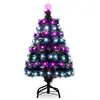 CostwaySapin de Noël Artificiel Pré-Illuminé de 93cm avec Fibres Optiq...