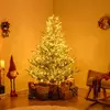 CostwayArbre de Noël Artificiel Pré-Éclairé de 210 cm Sapin de Noël Ar...
