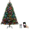 CostwayArbre de Noël Artificiel Pré-éclairé avec Télécommande Lumières...