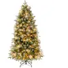 Costway180 cm Arbre de Noël Artificiel Pré-Éclairé Articulé avec 806 P...