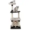 CostwayArbre à Chat Multi-Niveaux Tour Moderne pour Chats avec Poteaux...