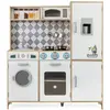 CostwayCuisine de Jeu pour Enfants de 3+ Ans Jouets en Bois Machine à ...