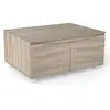 CostwayTable Basse avec Rangement Table de Salon Rectangulaire avec 4 ...