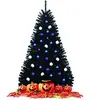 Costway180cm Sapin de Noël Artificiel Noir avec Branches Fournies Arbr...