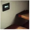 Silamp - Balise led saillie 3W 220V 120° Noire IP44 pour Escalier - Bl...