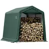 ShelterLogic acier bâche abri de jardin 5,76m² vert 240x240x240