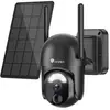 Ctronics 2K 3MP Caméra Surveillance WiFi Extérieur sans Fil Solaire PT...