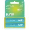 Attitude Sunly Lip Balm baume à lèvres sans parfum 2x4.25 g