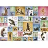 Puzzle YOGA CATS - EUROGRAPHICS - 1000 pcs - Animaux - Mixte - Violet
