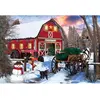 Eurographics Puzzle 550 pièces : Boîte métal : Grange de Noël