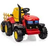 BALOVEBY Tracteur Électrique Enfants 12V Remorque Amovible Double Mote...