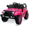 BALOVEBY Voiture Electrique pour Électrique 12V Avec Télécommande 2,4 G, Bluetooth, Musique, Klaxon et LED Phares Pour Enfants 3-8 Ans -