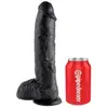 Gode avec Testicules 25,4 cm King Cock Noir