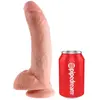 Gode avec Testicules 22,9 cm King Cock Rose