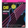 Jeu de cordes guitare électrique DR Neon Lite rose NPE9 09-42