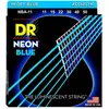 DR Strings NBA-11 Neon Blue Jeu de cordes pour guitare acoustique