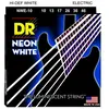 DR NWE-10 - Hi-Def Neon - White, jeu guitare électrique, Medium 10-46