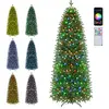 CostwaySapin de Noël Artificiel 225cm avec 280 LED et 948 Pointes Sapi...