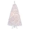 CostwaySapin de Noël Artificiel Blanc Pré-Éclairé à Feuilles en PVC 15...