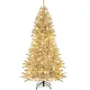 Sapin De Noël Artificiel De 210 Cm, Floqué De Neige, 350 Led