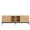 Homifab - Meuble tv 2 portes effet bois 160 cm - Talia
