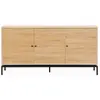 Homifab - Buffet 3 portes effet bois 160 cm - Talia