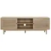 Homifab Meuble TV 2 portes couleur chêne 160 cm - Tivoli