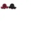 Peluche de Poulpe Réversible Doux 17cm-Rouge et Noir