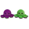 Animal en peluche de Poulpe Réversible Doux 20cm-Violet et vert
