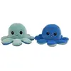 Animal en peluche de Poulpe Réversible Doux 19cm-Bleu