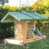 Mangeoire pour oiseaux - BB LOISIR - 325 Cabane marron-vert - Bois massif - Extérieur - 33x22x26 cm