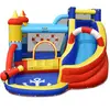COSTWAY Aquatique Gonflable 6 en 1 avec Toboggan Incurvé Piscine à Ecl...