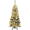 Sapin de Noël LED Artificiel 135CM COSTWAY-150 Lumières Blanc Chaud-Ai...