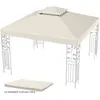 COSTWAY Toile de Rechange pour Pavillon 3m x 3m en Polyester Toile à D...