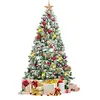 Giantex Sapin de noël artificiel flocage de neige mince 1346 branches 230cm