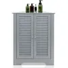 CostwayMeuble d'Angle avec 2 Portes et Étagère Réglable Meuble de Rang...
