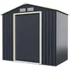 Abri de Jardin en Metal 2,7m² - GOPLUS - 2 Portes Coulissantes et Fenê...