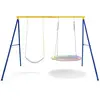 COSTWAY Portique avec Balançoire Nid d'Oiseau Ronde Ø100CM Balançoire ...
