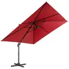 COSTWAY Parasol Déporté Pliable Ø3M avec Base Croisée-Rotation à 360°-...