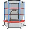 COSTWAY Trampoline Enfants Ø165×1,65H CM-Filet de Sécurité-Porte Zipée...