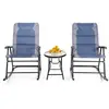 COSTWAY Salon de Jardin Giantex 2 Personnes - Bleu e Gris