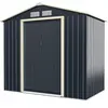 Costway - Abri de Jardin 2,7   en Métal, avec 2 Portes Coulissantes Verrouillables, 4 Trous d'Aération 213,5 x 127 x 194,5cm